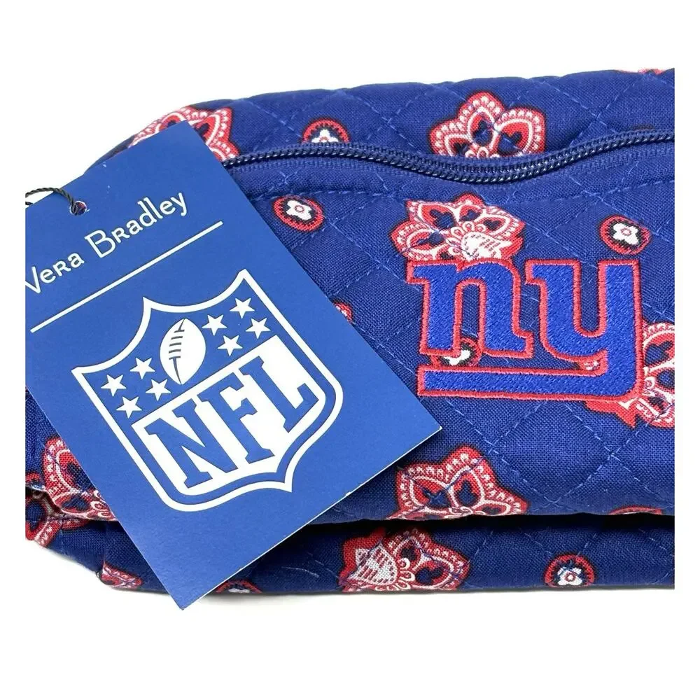 Vera Bradley NFL New York NY Giants Makeup Medium Cosmetic Bag Pouch NWT